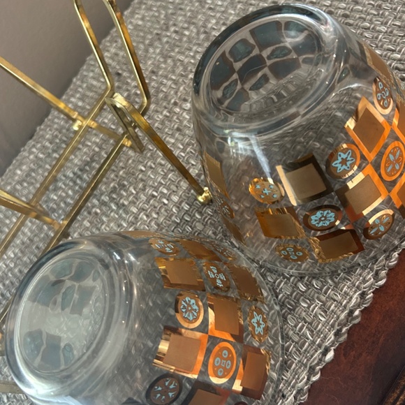 RARE MCM Culver Carnival Barware Glass Appetizer Garnish Set with Caddy - Picture 5 of 7